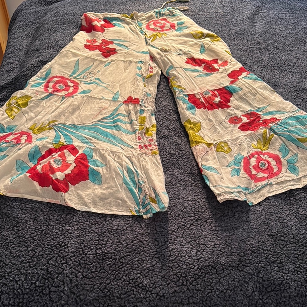 Floral Wide-Leg Pants